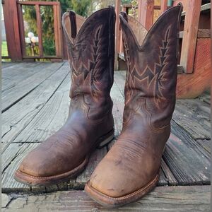 Lucchese Men's Rudy Waterproof Western Boots, Chocolate Brown, Sz 13EE